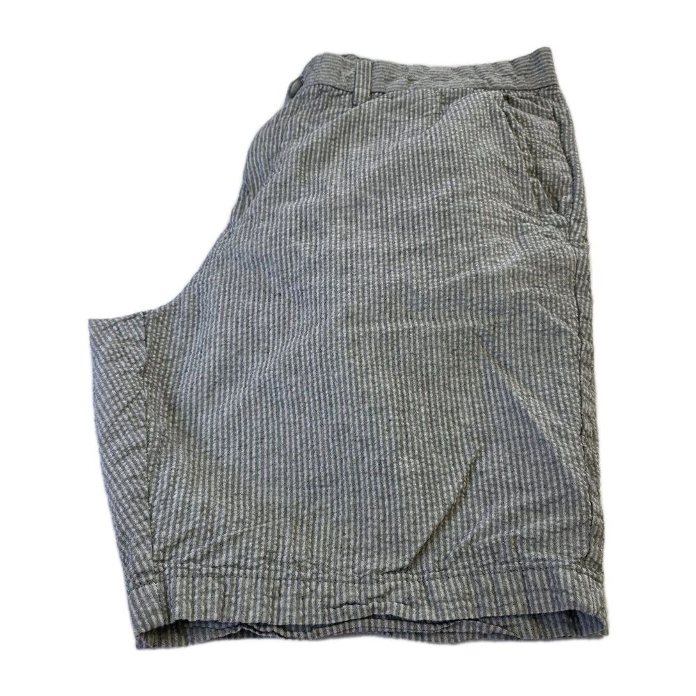 Calvin Klein Mens Business Casual Shorts Size 34 Gray-Light Gray Striped